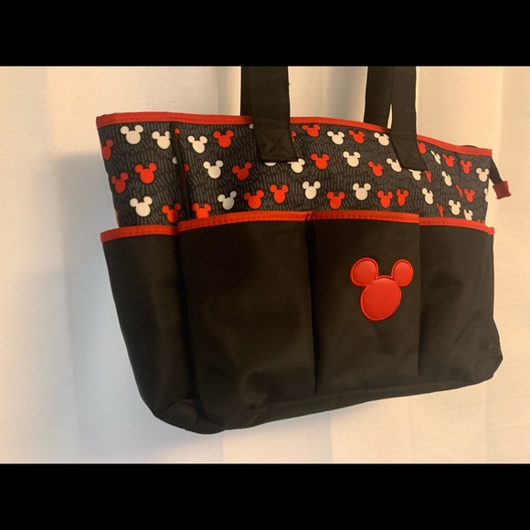 Disney Bay Diaper bag Mickey Mouse red black white gray - Picture 3 of 11